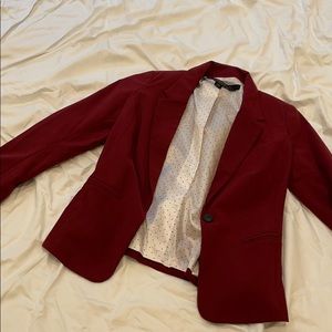 Petite fitted Maroon Blazer